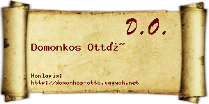 Domonkos Ottó névjegykártya